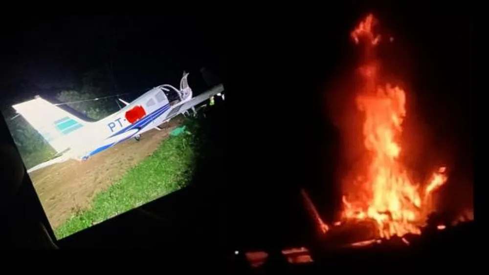 Avião com 12 pessoas cai e explode em Rio Branco, no Acre